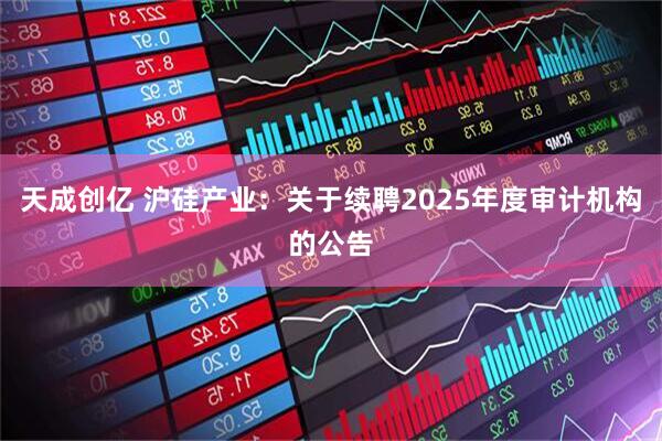 天成创亿 沪硅产业：关于续聘2025年度审计机构的公告