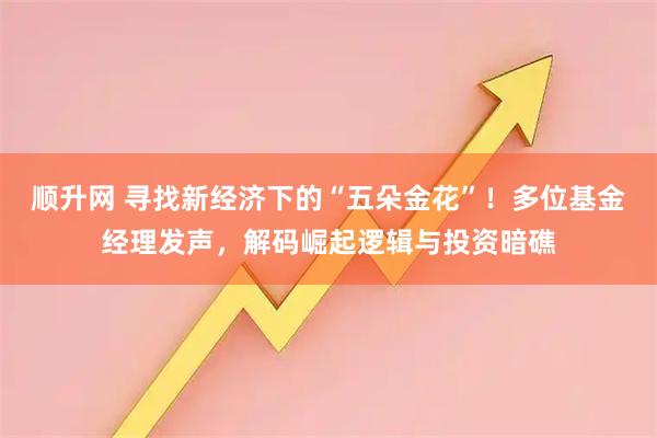 顺升网 寻找新经济下的“五朵金花”！多位基金经理发声，解码崛起逻辑与投资暗礁